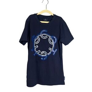 Scotch & Soda T-Shirt Boys 10 Navy Blue Graphic Short Sleeve Crew Neck